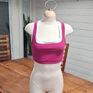 Athleta Double-up Sports Bra Sz M Nwt